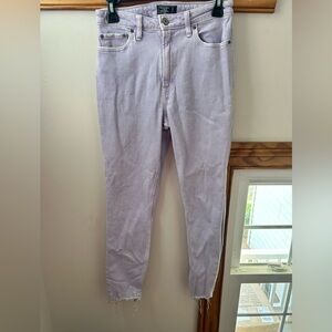 Abercrombie and Fitch Lavender High-Waisted Jeans